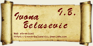 Ivona Belušević vizit kartica